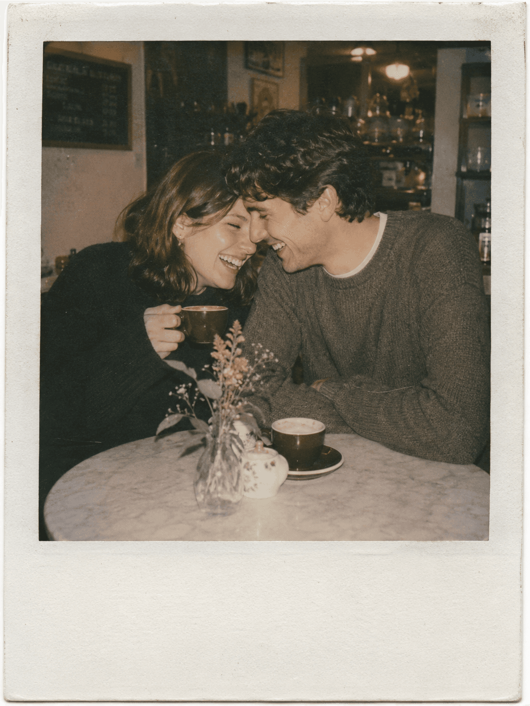 Vintage Polaroid Couple Photo