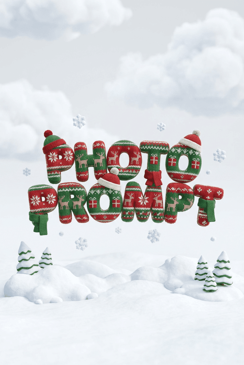 English word with a Christmas concept