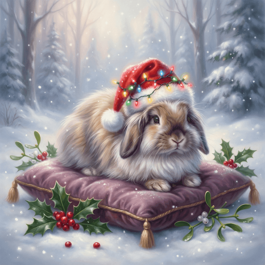 AI Christmas Photo Rabbit