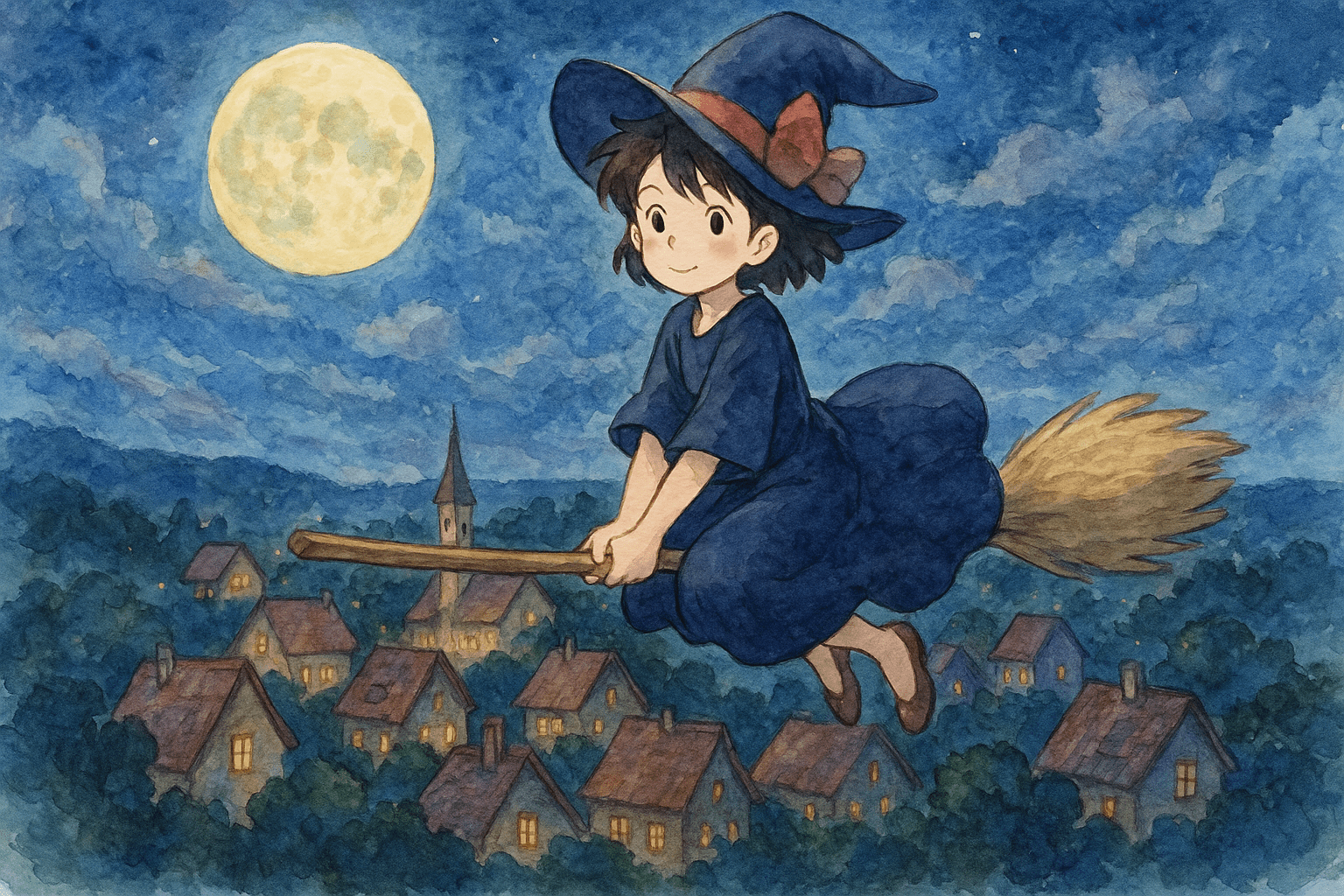 Witch flying