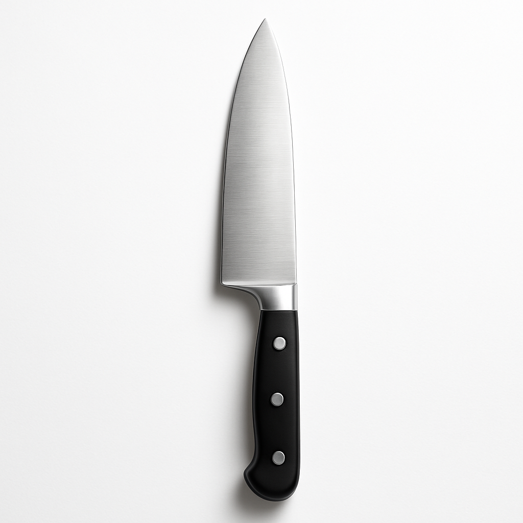 Chef knife on white background