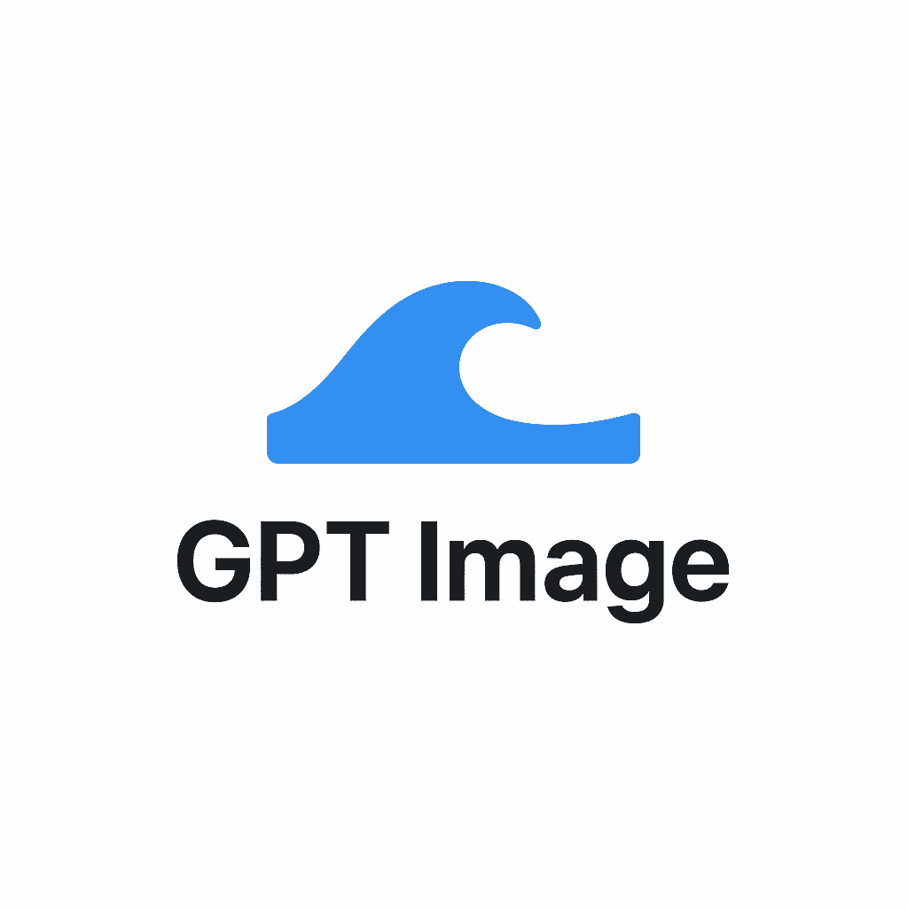 Modern minimalist logo for a mobile app startup named GPT Image
