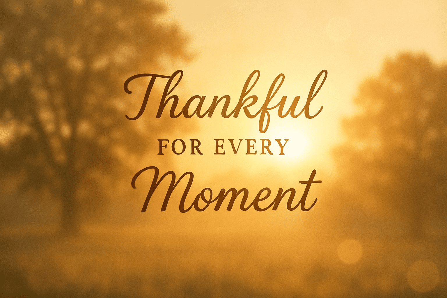 Thankful for Every Moment poster